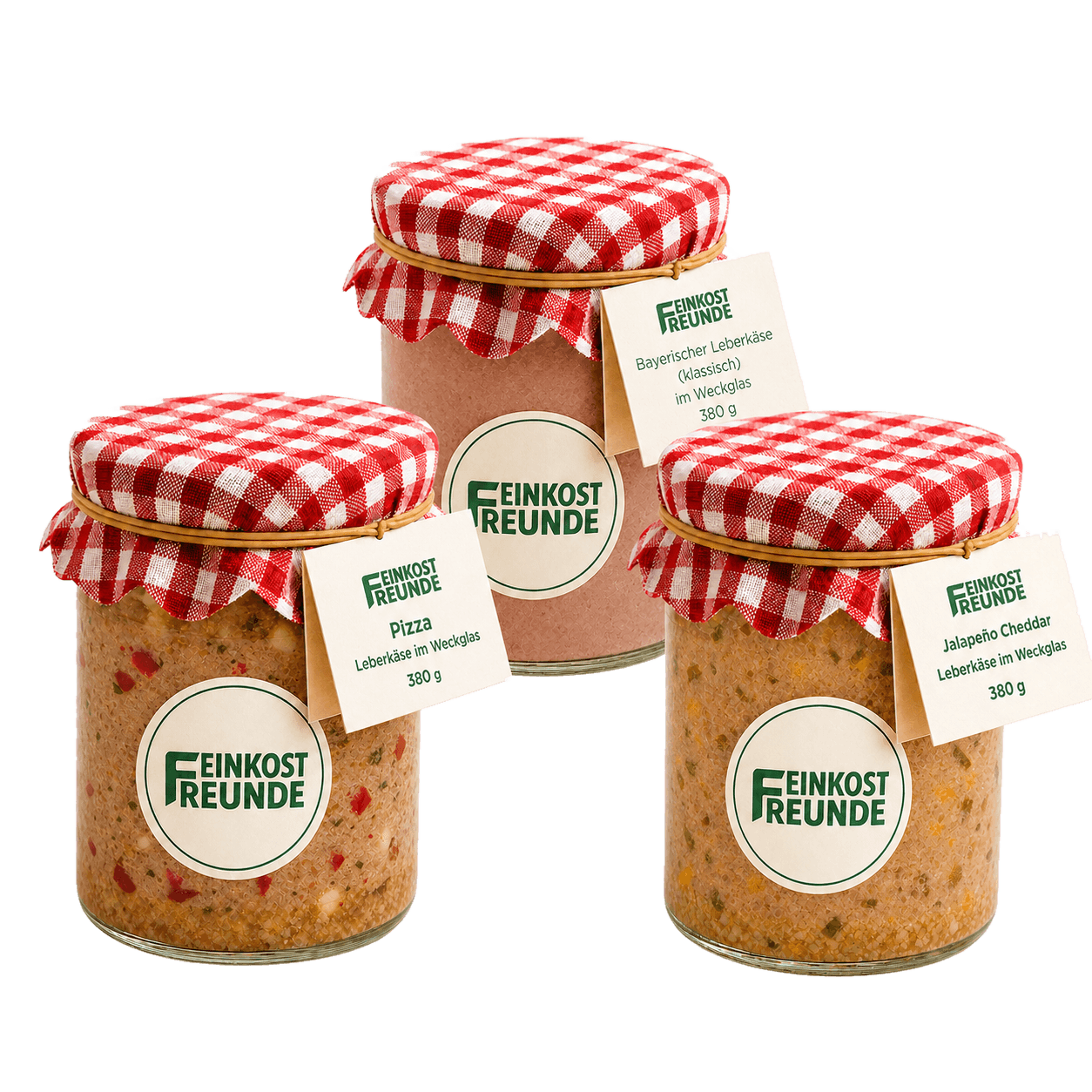 Feinkost-Trio mit 3 Leberkäse-Gläsern